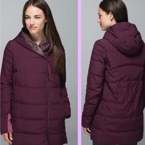 Lululemon Women's Hooded Puffer Jacket - Purple Down
